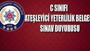 14.C Sınıfı Ateşleyici Yeterlilik Belgesi Sınav Duyurusu