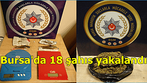 Narkotik Suçlarla Mücadele Şube Müdürlüğümüzce düzenlenen operasyonlarda 18 şahıs yakalandı