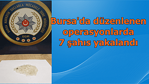 Narkotik Suçlarla Mücadele Şube Müdürlüğümüzce düzenlenen operasyonlarda 7 şahıs yakalandı 
