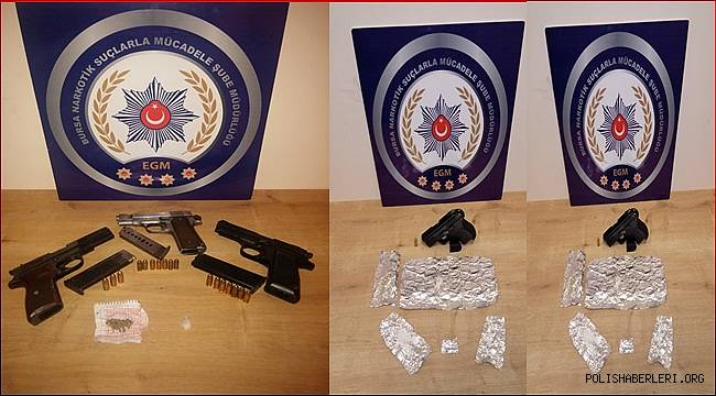 Bursa Narkotik Suçlarla Mücadele Şube Müdürlüğümüzce düzenlenen operasyonlarda 15 şahıs yakalandı