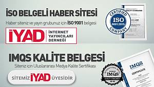 İYAD İnternet Yayıncılar Derneğinden ISO 9001 Kalite Yönetim Sistemi