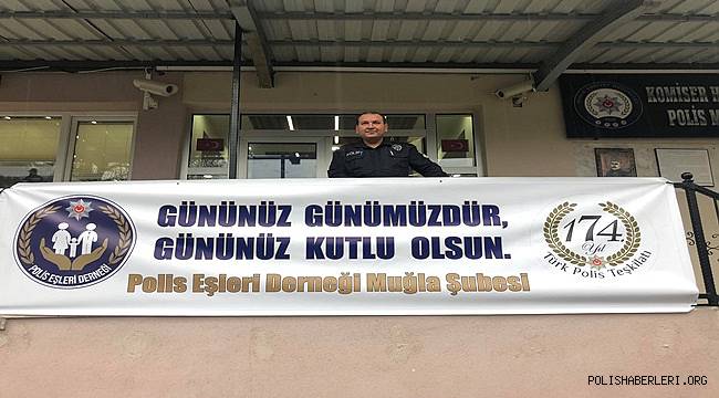 Polis Eşlerinden Afişli Kutlama  