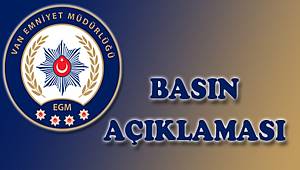 Van’ın Huzuru İçin Çalışıyoruz