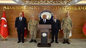 İçişleri Bakan Yardımcımız Sayın Mehmet Ersoy ve Jandarma Genel Komutanı Sayın Orgeneral Arif Çetin Adana İl Emniyet Müdürlüğünü Ziyaret Etti 