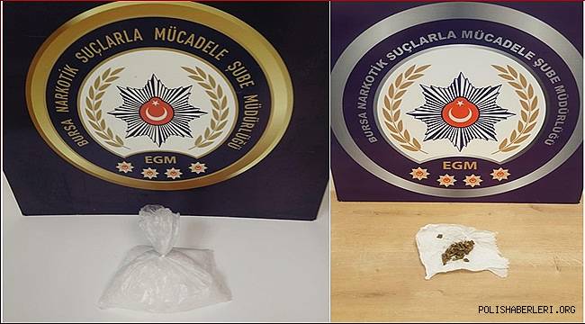 Bursa Narkotik Suçlarla Mücadele Şube Müdürlüğümüzce düzenlenen operasyonlarda 10 şahıs yakalandı 