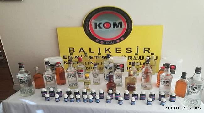 BALIKESİR'DE KAÇAK İÇKİYE GEÇİT YOK. 