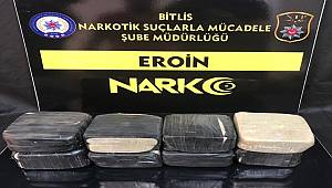 Bitlis'te 4 kilo 127 Gram Uyuşturucu Eroin Maddesi Ele Geçirildi