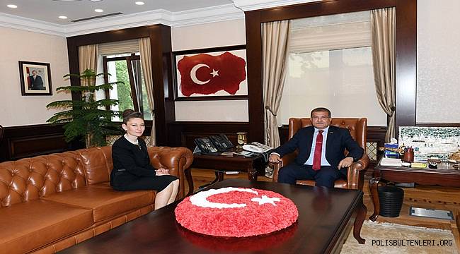 Dışişleri Bakanlığı Çok Taraflı Siyasi İşler Genel Müdürü Kıvılcım Kılıç Emniyet Genel Müdürümüz Sayın Celal Uzunkaya'yı Makamında Ziyaret Etti 