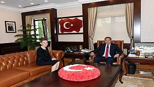 Dışişleri Bakanlığı Çok Taraflı Siyasi İşler Genel Müdürü Kıvılcım Kılıç Emniyet Genel Müdürümüz Sayın Celal Uzunkaya'yı Makamında Ziyaret Etti 