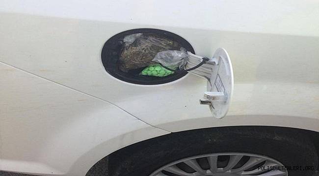 Balıkesir Narkotik Polisi Benzin Kapağının Altında Uyuşturucu yakaladı