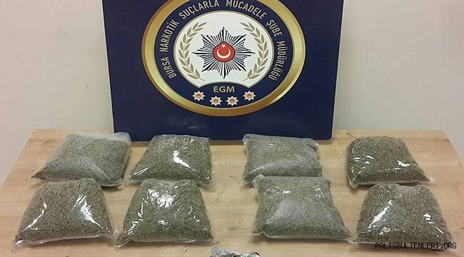 Bursa Narkotik Suçlarla Mücadele Şube Müdürlüğümüzce düzenlenen operasyonlarda 1 şahıs yakalandı 