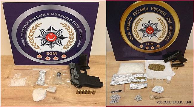 Bursa Narkotik Suçlarla Mücadele Şube Müdürlüğümüzce düzenlenen operasyonlarda 14 şahıs yakalandı 