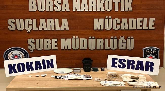 Bursa Narkotik Suçlarla Mücadele Şube Müdürlüğümüzce düzenlenen operasyonlarda 9 şahıs yakalandı 