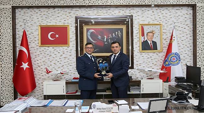 Hava Meydan Komutanı İl Emniyet Müdürümüze Nezaket Ziyaretinde Bulundu 