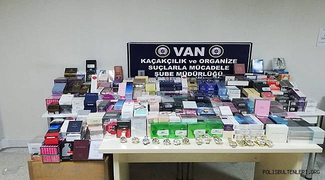 Van Emniyet Müdürlüğü Ekipleri Gümrük Kaçağı Parfüm ve Saat Ele Geçirildi