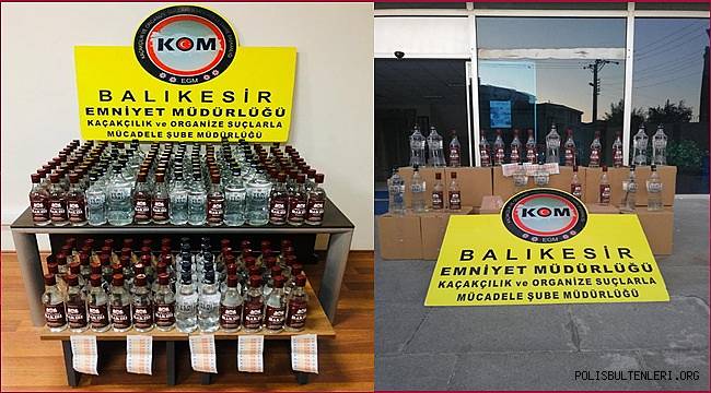 BALIKESİR POLİSİ , KAÇAK VE SAHTE İÇKİYE GEÇİT VERMEDİ 