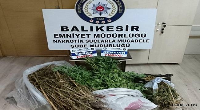 BALIKESİR POLİSİNDEN  UYUŞTURUCU OPERASYONU