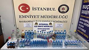 Bayrampaşa İlçe Emniyet Müdürlüğü çok çeşitli Sahte İçki Yakaladı