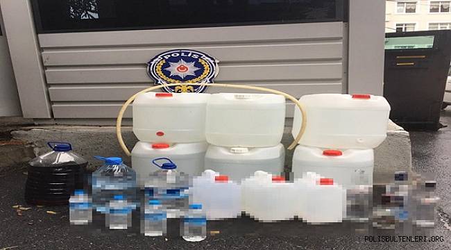 Fatih İlçe Emniyet Müdürlüğü 207 litre sahte alkol Yakaladı