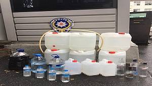 Fatih İlçe Emniyet Müdürlüğü 207 litre sahte alkol Yakaladı