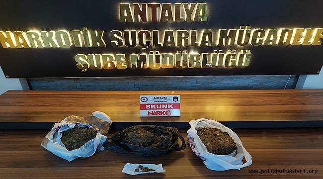 Antalya'da Uyuşturucu Madde Ticareti Yapmak ve Sağlamak Suçundan 1 Şüpheli Tutuklandı