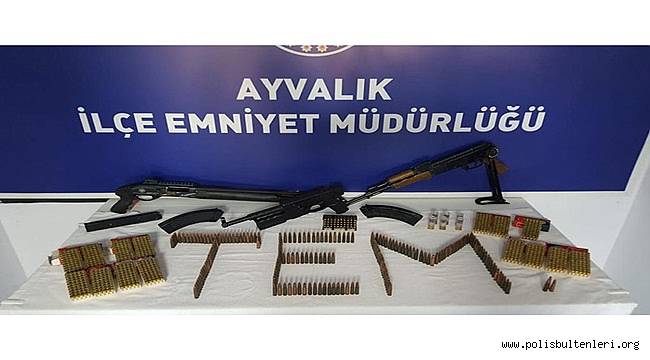 BALIKESİR AYVALIK'TA SİLAH OPERASYONU 