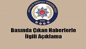 Basın Yayın Organlarında ve Sosyal Paylaşım Sitelerinde Yayınlanan Haberlerle İlgili Basın Açıklaması