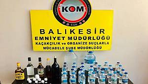 EVDE SAHTE İÇKİ İMALATINA POLİS BASKINI