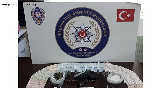 Nilüfer Suç Önleme Soruşturma Büro Amirliğince düzenlenen operasyonlarda 2 şahıs yakalandı 