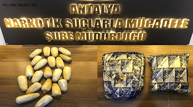Antalya Havalimanı Kullanarak İlimize Uyuşturucu Madde Getiren Yabancı Uyruklu 2 Şahıs Yakalandı 