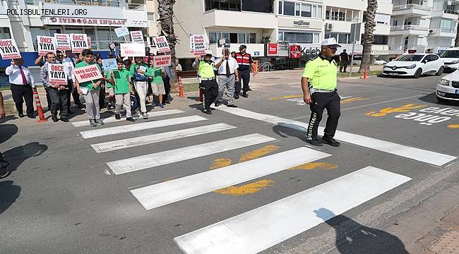 Antalya İl Genelinde Yaya Geçidi Nöbeti Etkinliği Düzenlendi 