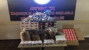 AYVALIK’DA KAÇAK SİGARA VE TÜTÜN OPERASYONU