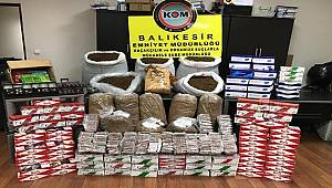 Balıkesir polisinden kaçak tütün operasyonu. 