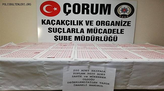 Çorum'da Kaçakçılara '' DUMAN OPERASYONU'' 