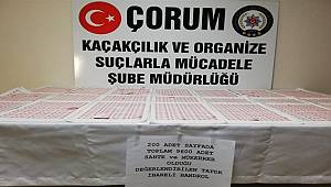 Çorum'da Kaçakçılara '' DUMAN OPERASYONU'' 