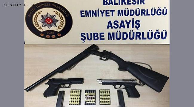 BALIKESİR'DE 9 SİLAH ELE GEÇİRİLDİ. 