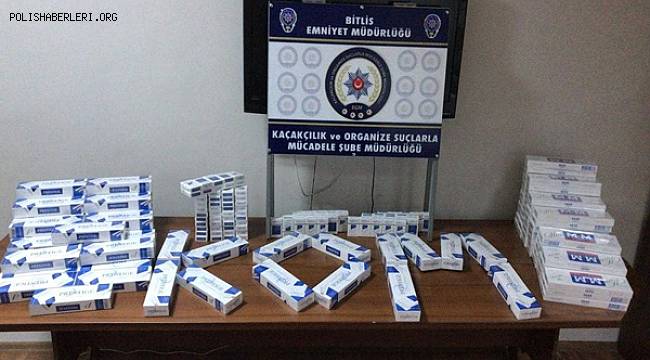 Bitlis'te 1080 Paket Kaçak Sigara Ele Geçirilmiştir