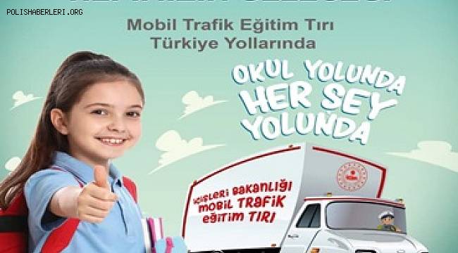 Konya'da Trafik Eğitim Tırında Farkındalık Eğitimi 