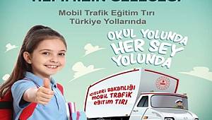 Konya'da Trafik Eğitim Tırında Farkındalık Eğitimi 