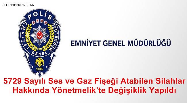 Ses ve Gaz Fişeği Atabilen Silahlar Hakkında Yönetmelik Değişti