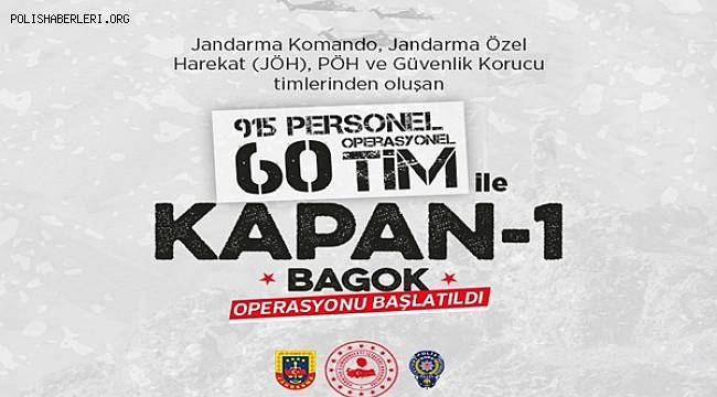 Mardin’de KAPAN-1 BAGOK Operasyonu Başlatıldı 