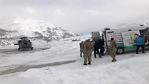 Diyaliz Hastası Askeri Helikopterle Hastaneye Ulaştırıldı 