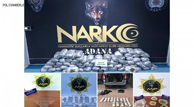 Adana'da Uyuşturucu Madde Ticareti Yapan Zehir Tacirlerine Yönelik Şok Operasyon 