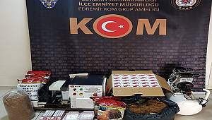 BALIKESİR'DE POLİSTEN KAÇAK TÜTÜN OPERASYONU