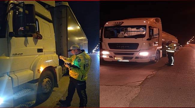Yük Taşıyan Araçların Denetimi Gerçekleştirildi 