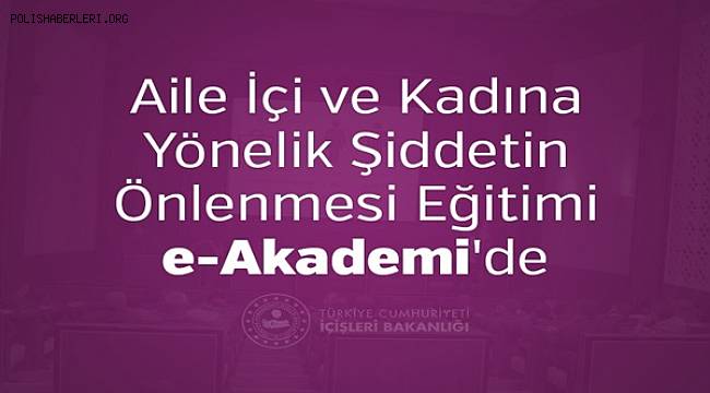 Aile İçi ve Kadına Yönelik Şiddetin Önlenmesi Eğitimi e-Akademi'de 