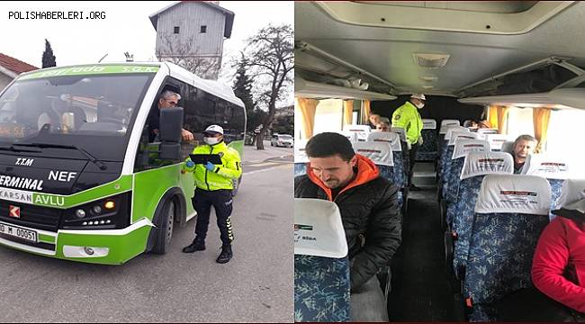 BALIKESİR POLİS  EKİPLERİNDEN TOPLU TAŞIMALARA SIKI DENETİM