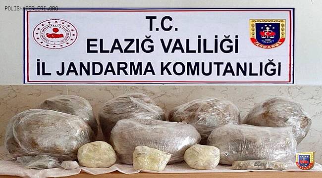 Elazığ İl Jandarma Komutanlığınca Yapılan Aramada 62 Kg Esrar Ele Geçirildi 