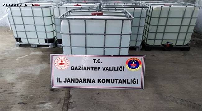 Gaziantep İl Jandarma Komutanlığı Ekiplerince   Sahte Dezenfektan üreten İş yerine Baskın