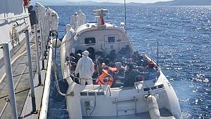İzmir Açıklarında 53 Düzensiz Göçmen Kurtarılmıştır 
